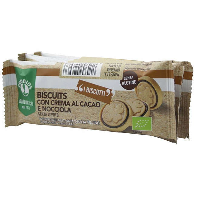 Probios - Biscuits crema cacao nocciola 4 pezzi da 24 g