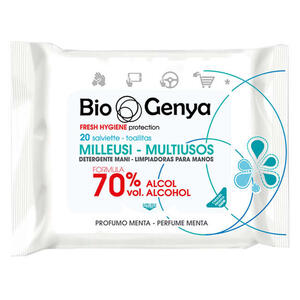 Biogenya - Milleusi igienizzanti 70% alcool salviette 20 pezzi