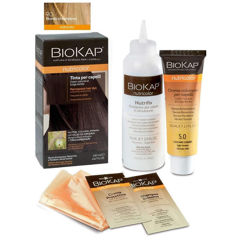 Biokap - Nutricolor 9,0 biondo chiarissimo tinta tubo + flacone