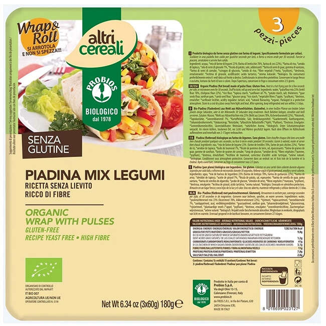 Probios - Altricereali piadina mix legumi 3 x 60 g