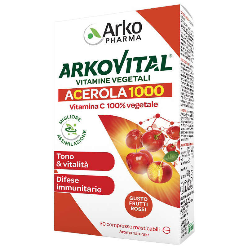Arkofarm - Arkovital acerola 1000 30 compresse masticabili
