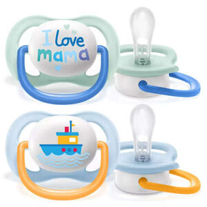 Avent - Ultra air succhietto mama/boat maschio 0-6 mesi 2 pezzi