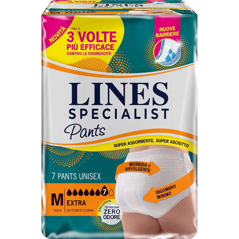 Lines - Pannolone per incontinenza  specialist pants extra unisex m 7 pezzi