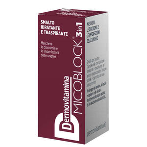 Dermovitamina - Micoblock 3 in 1 smalto idratante e traspirante bordeaux 5 ml