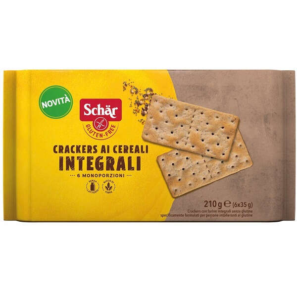 Schar - Crackers cereali integrali 6 pezzi da 35 g