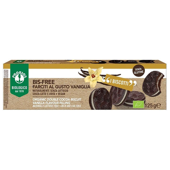 Probios - Bis free farciti alla vaniglia 125 g