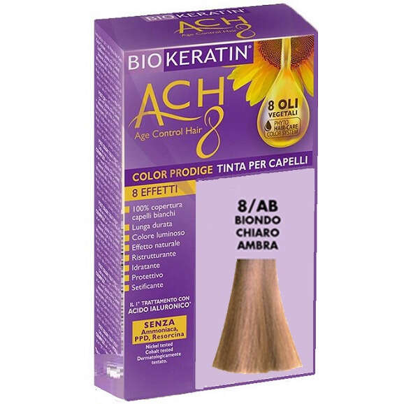 Biokeratin - Ach8 color prodige 8/ab biondo chiaro ambra