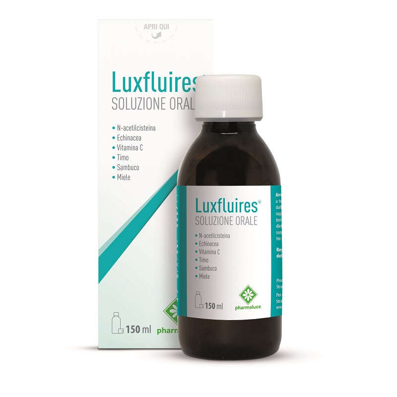 Luxfluires soluzione orale - 150 ml senza glutine naturalmente privo di lattosio