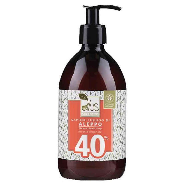 Alcea - Alus olive & laurel sapone liquido di aleppo 40% 500 ml