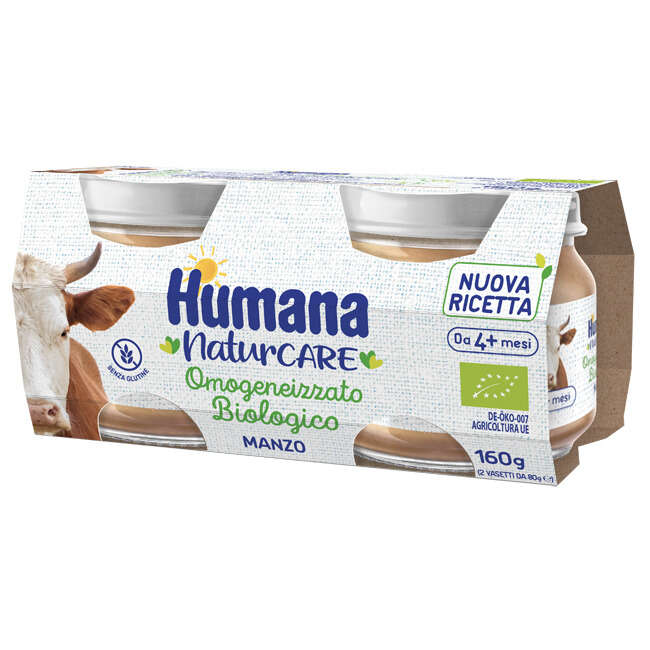 Humana - Omogeneizzato manzo biologico 2 pezzi 80 g