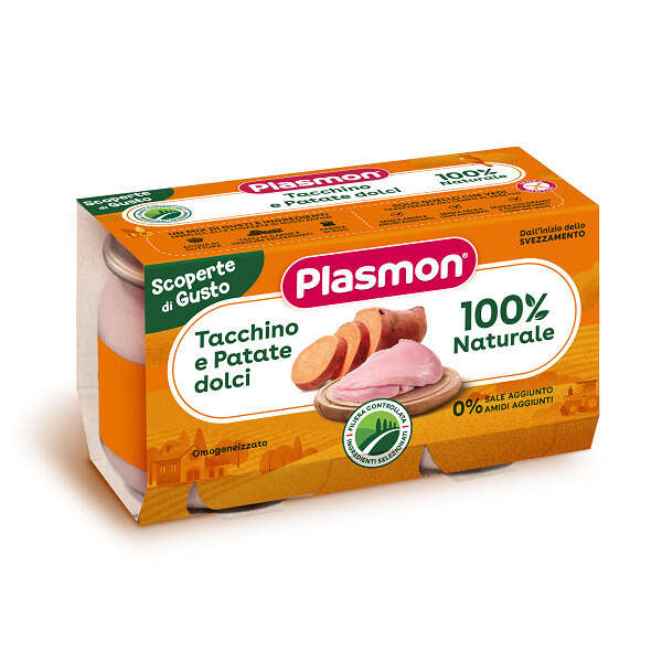 Plasmon - Omogeneizzati tacchino patate dolci 2 pezzi da 120 g