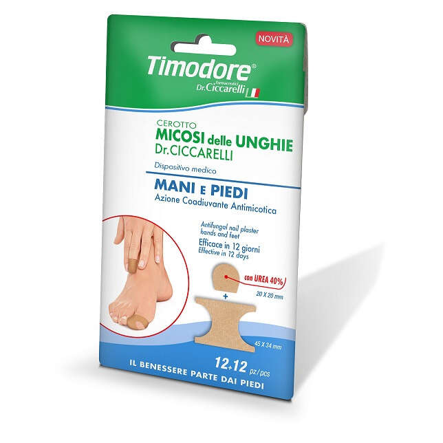 Timodore - Cerotto  per micosi unghie mani e piedi 12 + 12 pezzi