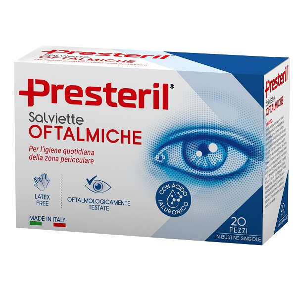 Presteril salviette oftalmiche - Salviette oftalmiche presteril 20 pezzi
