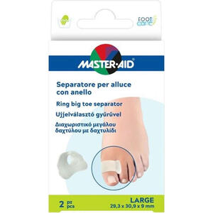 Master aidseparatore in gel per le dita (alluce e secondo dito). - Separatore alluce master-aid footcare con anello small 2 pezzi d3