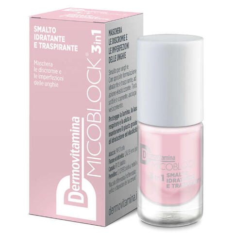 Dermovitamina - Micoblock 3 in 1 smalto idratante e traspirante rosa chiaro 5 ml