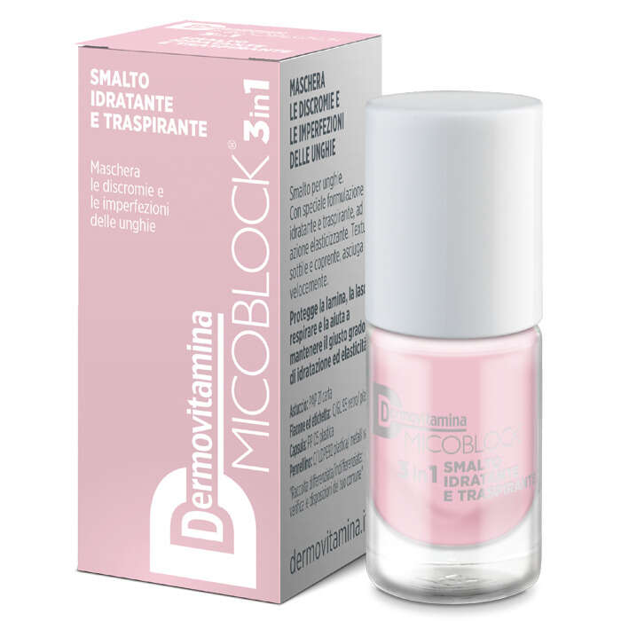 Dermovitamina - Micoblock 3 in 1 smalto idratante e traspirante rosa chiaro 5 ml