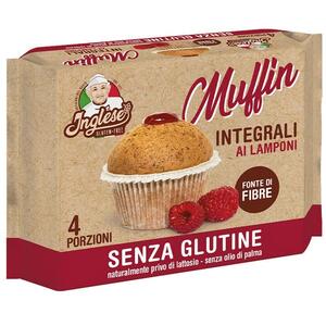 Gaia - Inglese muffin integrali farciti al lampone 4 pezzi da 40 g