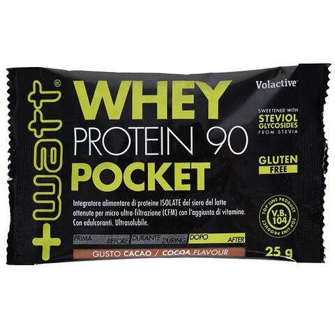 + watt - WHEY PROTEIN 90 POCKET CACAO 25 G