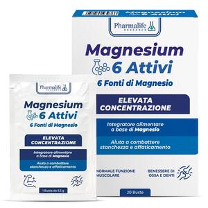 Pharmalife research - Magnesium 6 attivi 20 bustine senza glutine