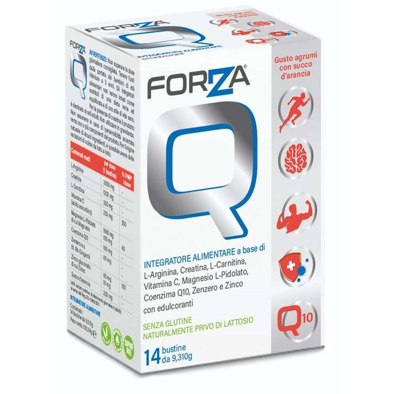 Forza q - 14 bustine con edulcoranti senza glutine naturalmente privo di lattosio