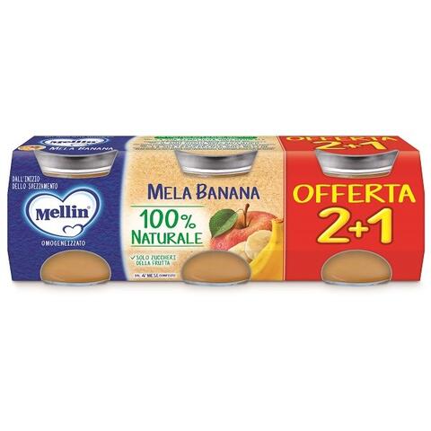 Mellin - OMOGENEIZZATO MELA BANANA 3 PEZZI DA 100 G