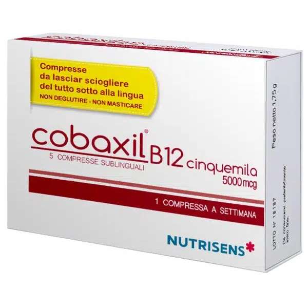Nutrisens - COBAXIL B12 CINQUEMILA 5 COMPRESSE SUBLINGUALI DA 0,4 G SENZA GLUTINE Produttore N