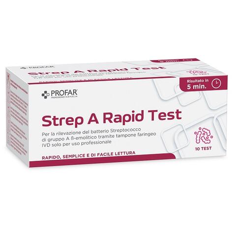 Profar - Test streptococco con cassetta a pozzetto 10 pezzi