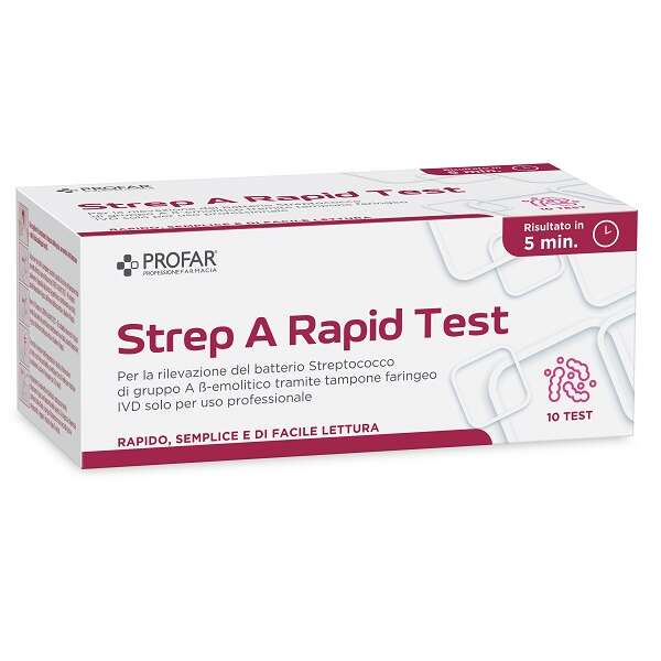 Profar - Test streptococco con cassetta a pozzetto 10 pezzi