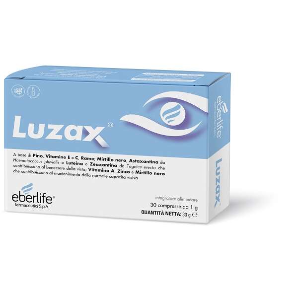 Luzax - 30 compresse senza glutine naturalmente privo di lattosio