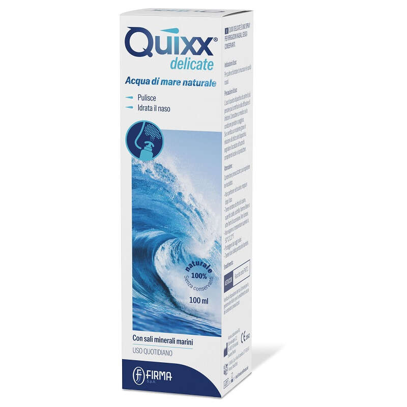 Quixx delicate - Soluzione spray per irrigazioni nasali  acqua marina isotonica 100 ml