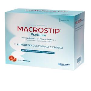 Macrostip psyllium - 14 bustine gusto arancia senza glutine senza lattosio