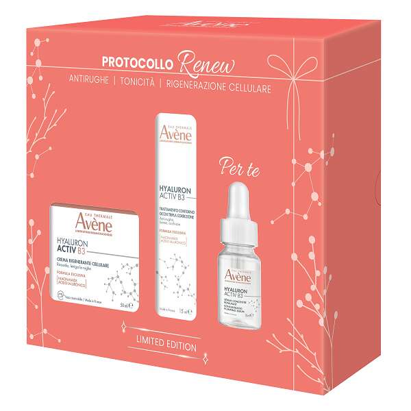 AvÈne hyaluron activ b3 cofanetto natale 2026 - Eau thermale avene hyaluron activ b3 cofanetto natale 2026 renew crema rigenerante cellulare 50ml+trattamento contorno occhi tripla correzione 15ml+concentrated plumping serum 10ml