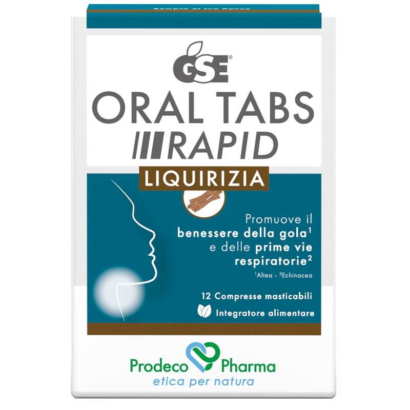 Gse - Oral tabs rapid liquirizia 12 compresse da 1,5 g