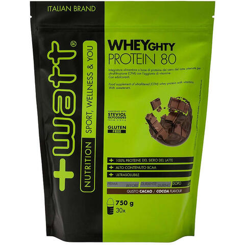 + watt - Wheyghty protein 80 cacao doypack 750 g