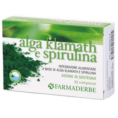 Farmaderbe - Alga klamath e spirulina 30 compresse