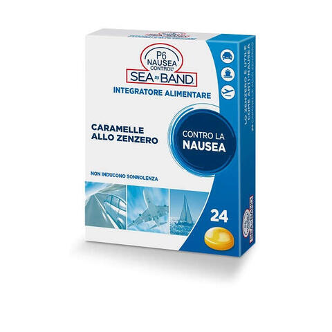 P6 nausea control - Caramelle anti nausea viaggio allo zenzero 24 pezzi