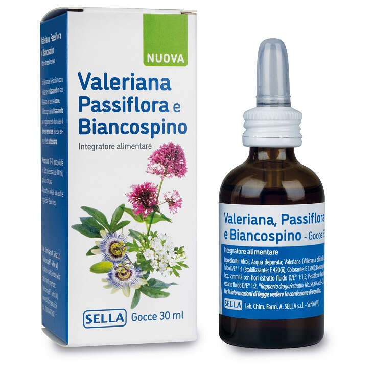 Valerianapassiflora ebiancospino - Valeriana passiflora e biancospino gocce 30 ml
