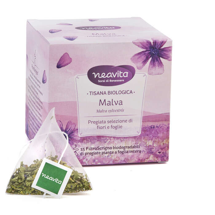 Neavita - Filtroscrigno malva fiori e foglie bio 15 filtri 1,2 g