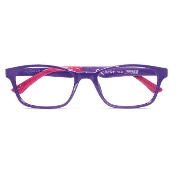 Twins - Occhiale da lettura premontato silver plutone viola fucsia +3,00