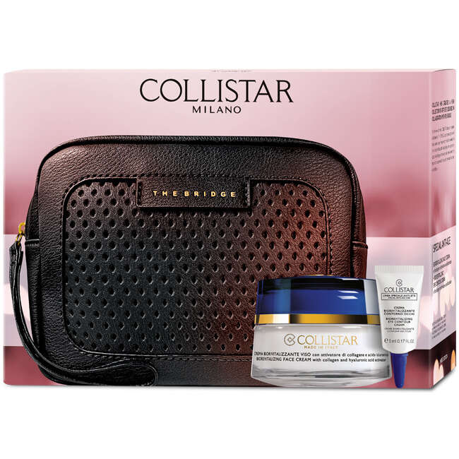 Collistar - Crema biorivitalizzante viso 50 ml + crema biorivitalizzante contorno occhi 5 ml + beauty-bag the bridge nera