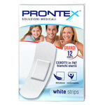 Prontex - Cerotto  white strips in tessuto non tessuto bianco sterile scatola 12 cerotti grandi