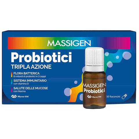 Massigen - Probiotici 10 flaconcini x 8 ml prezzo pieno