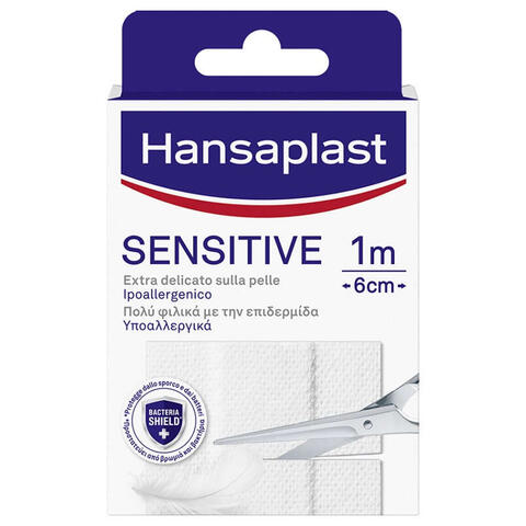 Hansaplast - Striscia sensitive pretagliata 1x6cm 10 pezzi