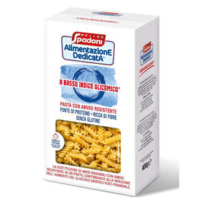 Alimentazione dedicata  fusilli  a basso indice glicemico - Alimentazione dedicata fusilli basso indice glicemico senza glutine 400 g