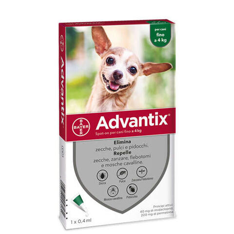Elanco - ADVANTIX SPOT ON*soluz 1 pipetta cani fino a 4 Kg