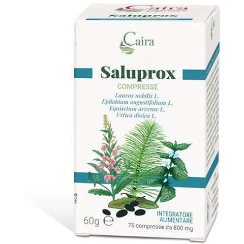 Saluproxcompresse laurus nobilis l. epilobium angustifolium l. equisetum arvense l. urtica dioica l. - Caira saluprox 75 compresse