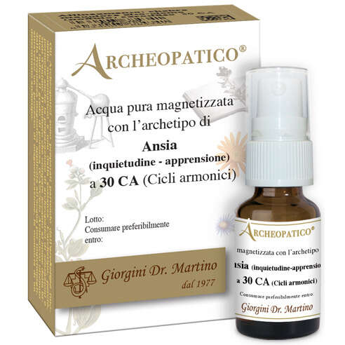 Giorgini - Archeopatico acqua pura magnetizzata con archetipo ansia inquietudine e apprensione a 30 cicli armonici 10 ml
