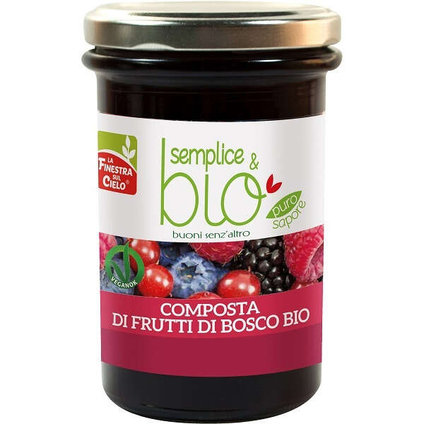 Semplice&bio - Composta di frutti di bosco con polpa di mela bio 320 g