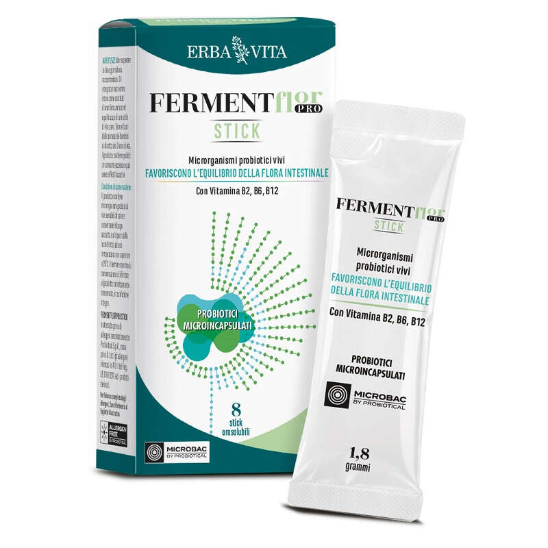 Erba vita - Fermentflor pro 8 stick orosolubili da 1,8 g