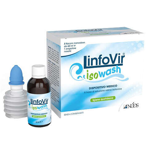 Noos - Soluzione salina isotonica linfovir isowash 8 flaconi da 60 ml